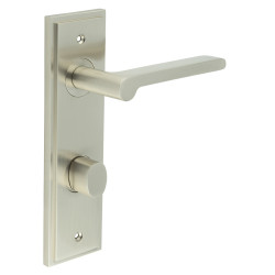 Burlington by Frelan Satin Nickel Fire Rated DIN Bathroom Door Handles - Fitzrovia - Inner 2 - 200 x 55mm