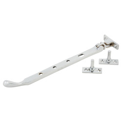 Altro Cast Bulb End Casement Window Stay - 10"/250mm Length - Polished Chrome