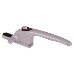 Securistyle Virage Cockspur Locking Window Handle - 9mm Nose Height - Right Hand - Silver