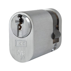 Eurospec 10 Pin 42mm Oval Single Cylinder - 32 + 10mm - Satin Chrome - Keyed to Differ