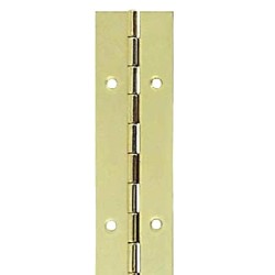 Touchpoint Steel Continuous Piano Hinge - 1800 x 38 x 0.7mm - Polished Brass