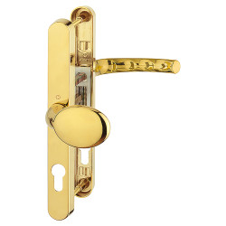 Hoppe Tokyo M76G/3841N uPVC Multipoint Lever/Pad Door Handle - 92/62mm c/c - Polished Brass