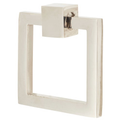 Heritage Brass by M Marcus Square Ring Cabinet Drop Handle - 50 x 55mm - Polished Nickel
