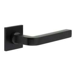 CRES by Frelan Black Unsprung Fire Rated Door Handles on Square Rose - CR-104 Range