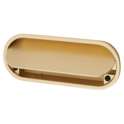 Altro Eccles Oval Flush Cabinet Pull Handle - 117 x 47mm - Satin Brass
