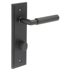 Burlington by Frelan Black Fire Rated DIN Bathroom Door Handles - Piccadilly - Inner 2 - 200 x 55mm