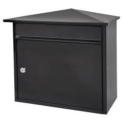 Burg Wachter Mersey Mailbox - 359 x 349 x 206mm - Black