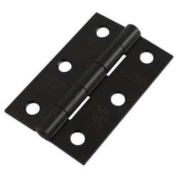 Altro Steel Grade 7 Butt Fire Door Hinge - 75 x 50 x 2mm - Matt Black - Pair