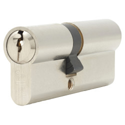 Yale 6 Pin 80mm Euro Double Cylinder - 35 + 45mm - Satin Nickel - Keyed to Differ