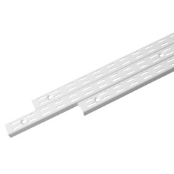 Rothley Twin Slot Shelf Wall Upright - 425mm Length - Matt White