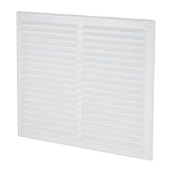 Louvre Vent - 271 x 247mm - 26500mm² Free Air Flow - White Plastic