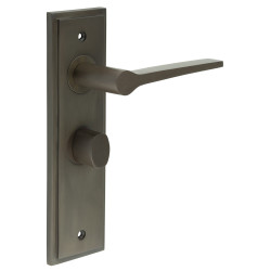 Burlington by Frelan Dark Bronze Fire Rated Bathroom Door Handles - Knightsbridge - Inner 2 - 200 x 55mm