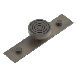 Hoxton by Frelan Murray Round Cabinet Knob on Plain Backplate - 40mm Diameter - Dark Bronze
