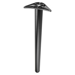 Rothley Round Adjustable Worktop Support Breakfast Bar Table Leg - 60 x 870mm - Black