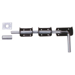 Drop Down Garage Bolt - 310mm Length - Black