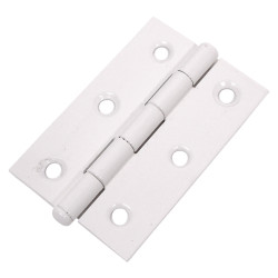 Loose Pin Steel Butt Door Hinge - 75 x 50mm - White - Pair