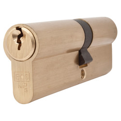 Touchpoint 5 Pin 90mm Euro Double Cylinder - 40 + 50mm - Polished Brass - Keyed to Differ