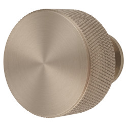 Carlisle Brass Knurled Radio Round Cabinet Knob - 35mm Diameter - Satin Nickel