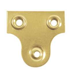 Touchpoint Glass / Mirror Fixing Plate - 19mm Width - Polished Brass - Pack of 10