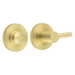 Burlington by Frelan Easy Turn & Release with Knurled Rose - 50mm Diameter - Satin Brass