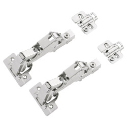 Klug Clip-On Cabinet Hinge - 165° - Inset - Zinc Plated - Pair