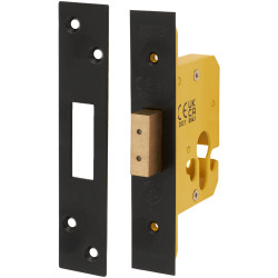 Altro Architectural Euro Profile Deadlock - 65mm Case - 44mm Backset - Square - Matt Black