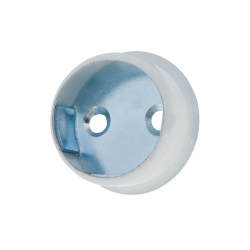 Rothley 19mm Invisifix Hanging Rail End Socket - White - Pack of 2