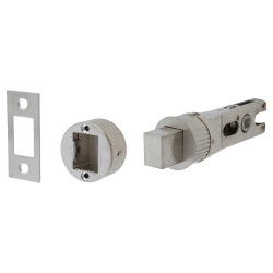 Altro Quick Latch Tubular Bathroom Deadbolt - 71mm Case - 57mm Backset - Round - Satin Nickel