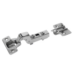 Klug Clip-On Soft Close Cabinet Hinge - 105° - Inset - Zinc Plated - Pack of 100 Pairs