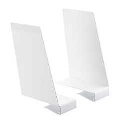 elfa Twin Slot Shelving System - Shelf Book End/Shelf End - 200 x 153 x 53mm - White - Pair