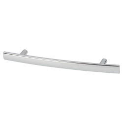 Altro 14mm Curved T-Bar Cabinet Pull Handle - 76mm Centres - Polished Chrome