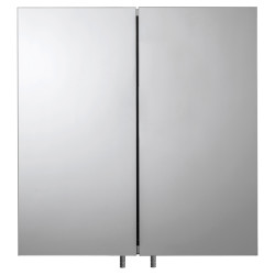 Croydex Avon Stainless Steel Bathroom Cabinet - Double Door - 440 x 430 x 160mm