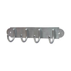 Heritage Brass by M Marcus Solid Brass Coat Rack - 223 x 64 x 40mm - 4 Hooks - Satin Chrome