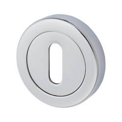 Hampstead Escutcheon - 48mm Diameter - Keyhole - Polished Chrome