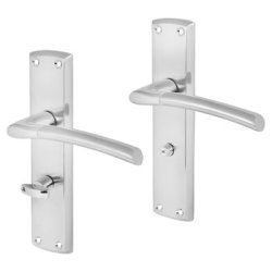 Altro Polished Chrome Bathroom Door Handles - Venice Range - 190 x 45mm