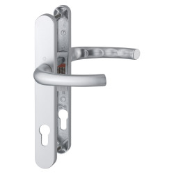 Hoppe Tokyo 1710RH/3633N uPVC Multipoint Door Handle - Long Plate - 92mm c/c - Silver
