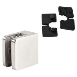 Bohle Square Balustrade Clamps & Inserts - 10mm Glass - 45mm x 45mm - 316 Brush Stainless - Pk of 4