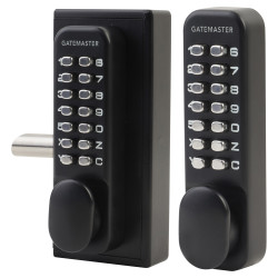 Gatemaster Surface Fixed Marine Grade Two Side Push Button Gate Code Lock - Left Hand - Black