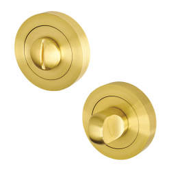 Touchpoint Bathroom Turn & Release - 50mm Diameter - Satin Brass