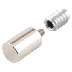 Bramah Rola Removable Egress Sash Window Stop - Polished Nickel - 2 Body + 4 Inserts