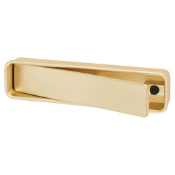 Altro Frome Rectangular Flush Cabinet Pull Handle - 99 x 24mm - Satin Brass