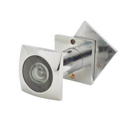 D&E 200° Square Door Viewer - Door Thickness 35-60mm - Polished Chrome