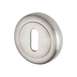 Altro Escutcheon - 50mm Diameter - Keyhole - Satin Chrome