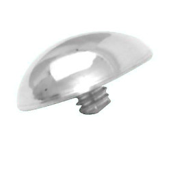Mirror Screw Threaded Cap - Domed - 13mm Diameter - Chrome