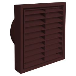 Manrose Wall Grille Fixed Shutter - 4"/100mm - Brown