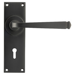 From The Anvil Aged Bronze Keyhole Door Handles - Avon Range - 152 x 48mm