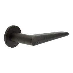 CRES by Frelan Dark Bronze Fixed Dead Door Handles on Round Rose - CR-107 Range