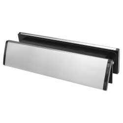 Trojan Letter Plate - 300 x 70mm - 40-80mm Door Thickness - Satin Chrome