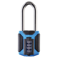 Squire CP50/ATLS/2.5 Marine Grade Combination Long Shackle Padlock - 50mm Body - 63 x 22mm Shackle - Blue
