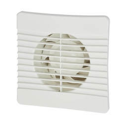 Manrose FLAT100T Flat Axial Extractor Fan with Timer - 4"/100mm - White